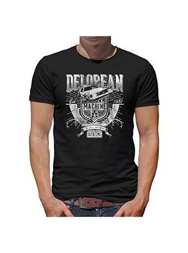 TLM Delorean Máquina Outatime Camiseta para hombre T-Shirt XXXL negro