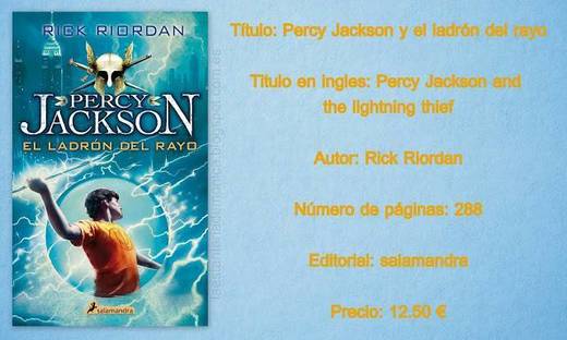 RESEÑA PERCY JACKSON Y EL LADRON DEL RAYO BY RICK RIORDAN