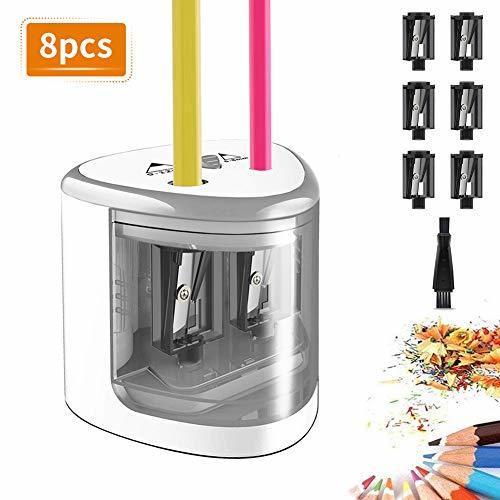 Producto TOPERSUN Sacapuntas Eléctrico Agujeros Dobles para 6-12mm Sacapuntas para Lápiz de color