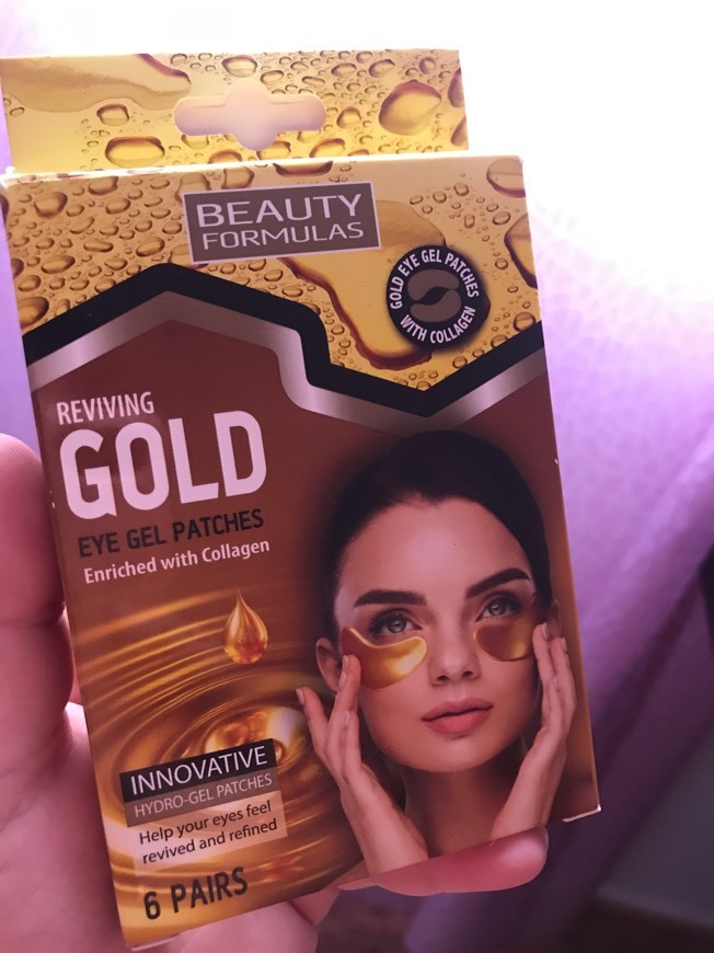 Belleza 24k Gel de oro colágeno mascarilla para ojos, antiedad, ácido hialurónico, parches