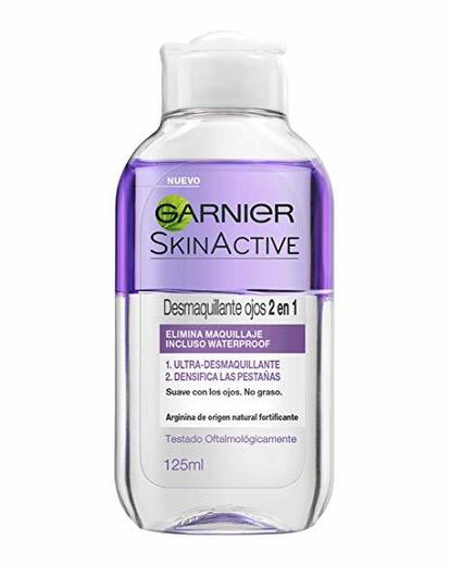 Garnier Skin Active Desmaquillante de Ojos 2 en 1 Desmaquillador suave Bifásico