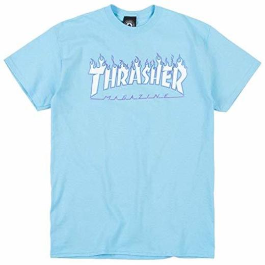 THRASHER Camiseta Flame Sky Azul