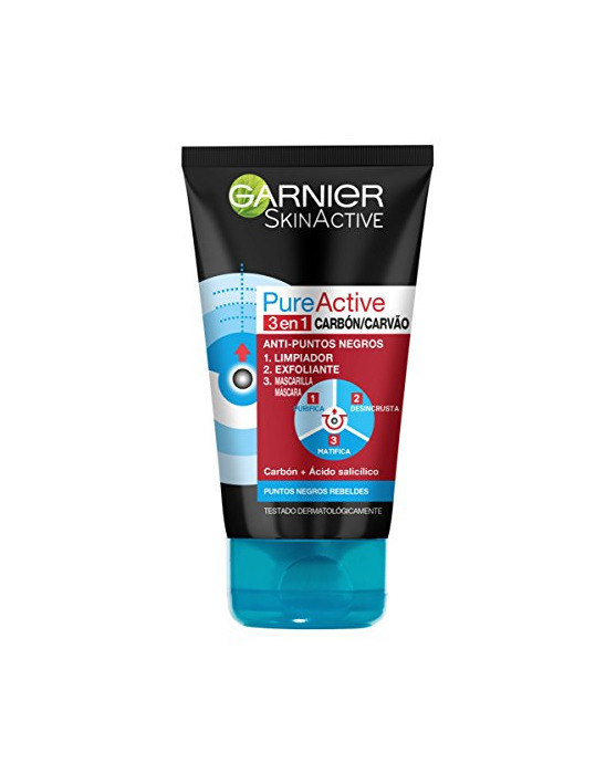 Beauty Garnier Pure Active Gel Limpiador Pure Active Carbon Intense 3 en 1