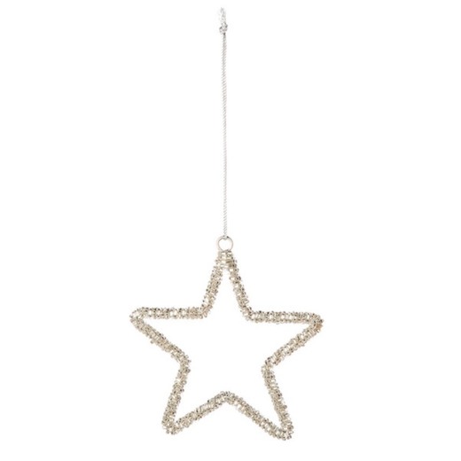 Colgante perfil estrella con abalorios Oro Navidad | Para NAVIDAD ...