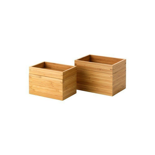 Ikea DRAGAN Box Set de bambú para baño Set Juego de 2 Cajas