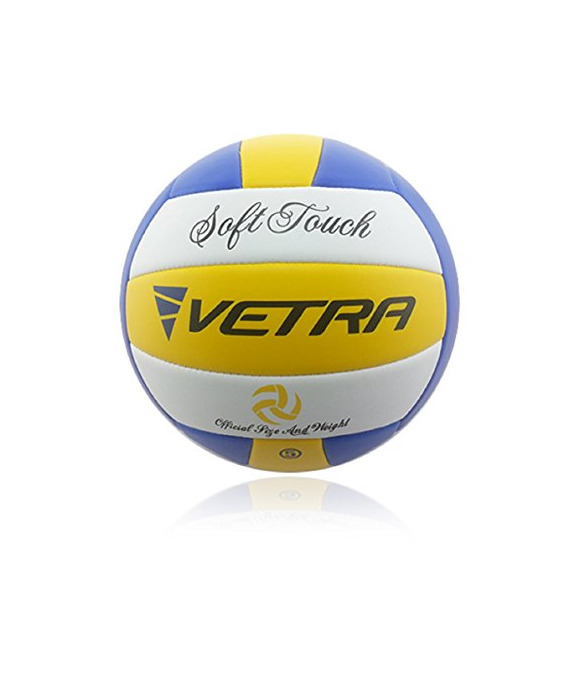 Fitness Vetra Voleibol Toque suave Volley Bola funcionario Tamaño 5 Amarillo / Azul