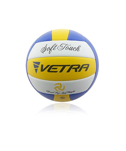 Vetra Voleibol Toque suave Volley Bola funcionario Tamaño 5 Amarillo / Azul