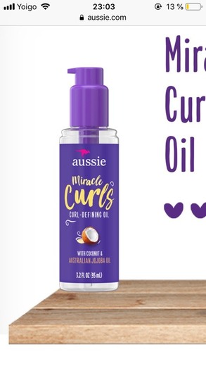 Aussie Miracle Curls curl-defining oil