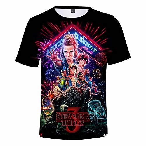 Fashion ZIGJOY Stranger Things Temporada 3 Camiseta Unisex Camiseta Top Impresa en 3D