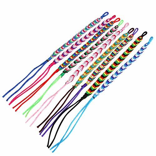 Game Toyvian 12pcs DIY Weave Bracelet Colorful Thread Bracelet Craft Making Ajustable para