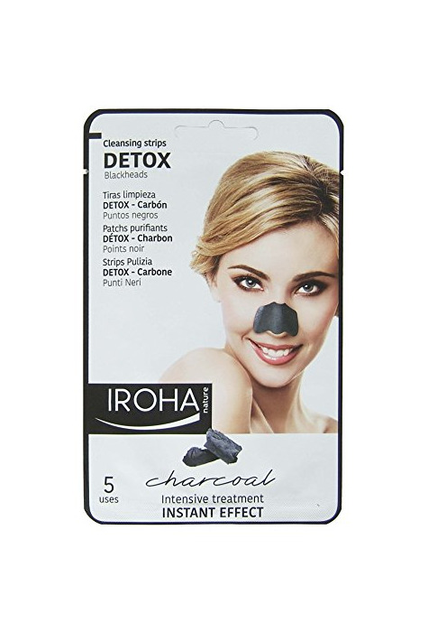 Beauty Iroha Detox Charcoal Tiras Limpiadoras Purificantes para la Nariz