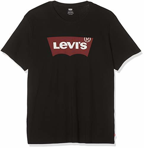 Fashion Levi's Graphic Set-in Neck, Camiseta para Hombre, Negro