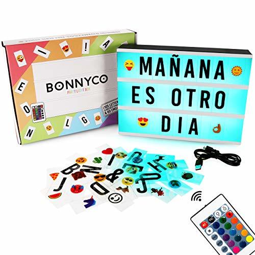 Elemento de la categoría hogar Caja de Luz A4 de Colores con 165 Letras y Emojis, Mando