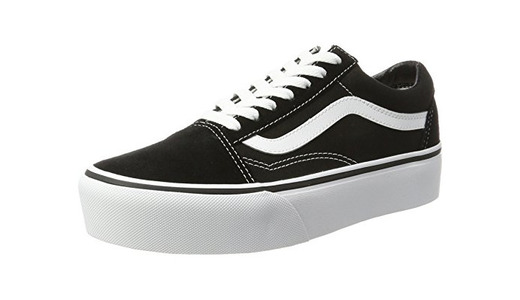 Vans Old Skool Platform, Zapatillas para Mujer, Negro