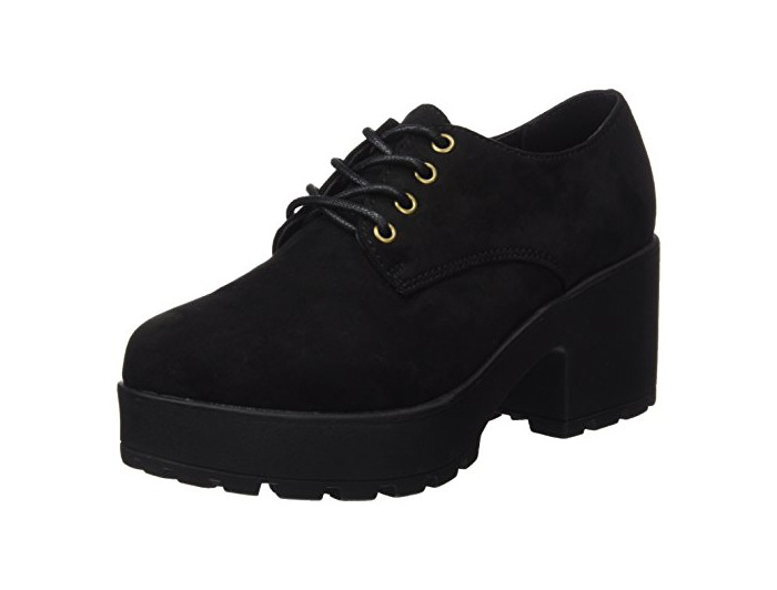 Moda COOLWAY Cruise, Zapatos de Cordones Oxford para Mujer, Negro