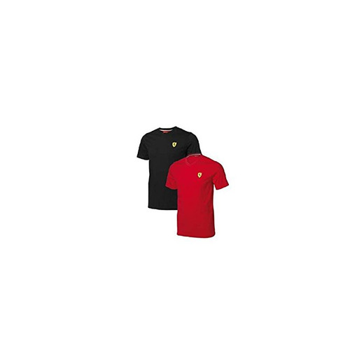 FERRARI Camiseta Hombre Escudo Logo Rojo Talla M