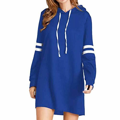 Moda Missoul Long Hoodie Womens Ladies Sweatshirt Stripe Print Jacket Long Sleeves Plain