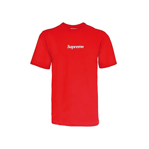 Supreme Italia - Camiseta con diseño Hombre suts 1103 Blanco Dope Skate Streetwear Mode Red-Red