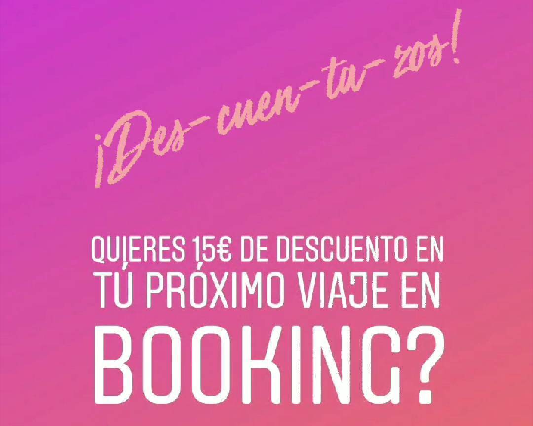 Moda 15€ de descuento en tu próximo viaje con Booking. (Link) 