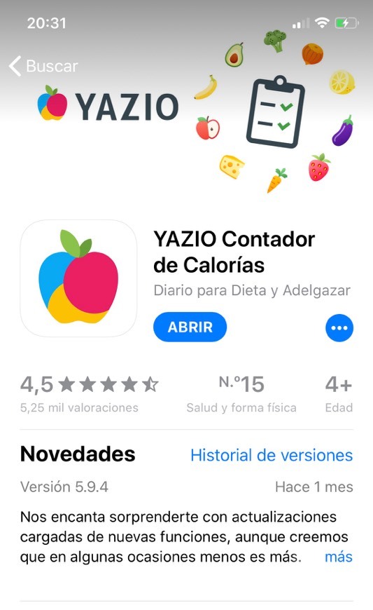 App YAZIO 