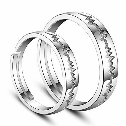 Fashion SHEGRACE Anillos pareja plata de ley Anillos de Compromiso Anillos Mujer Hombre