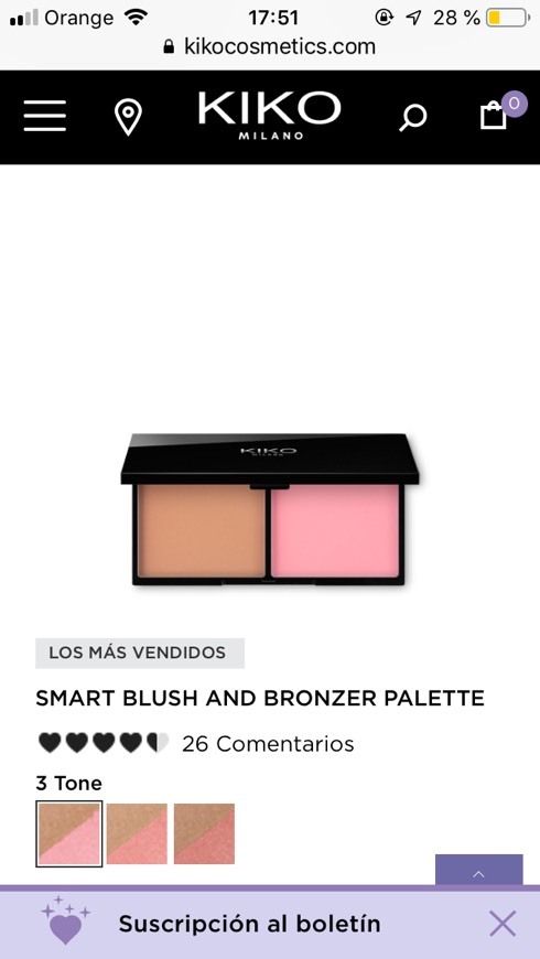 Belleza KIKO Milano Smart Eyes y Paleta de cara sombra de ojos Bronzer