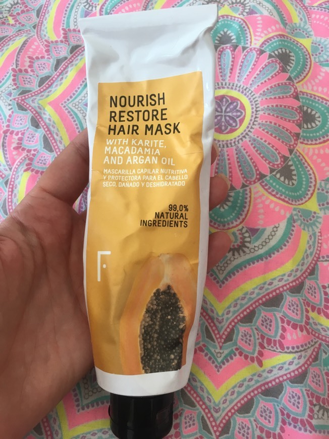 Producto Nourish restore hair mask freshly cosmetics