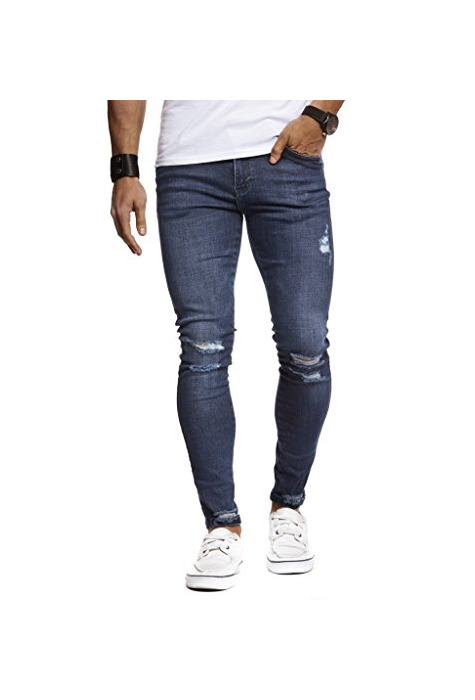 LEIF NELSON Hombre Jeans Jeans Stretch Chino de Carga Pantalones de Pantalones