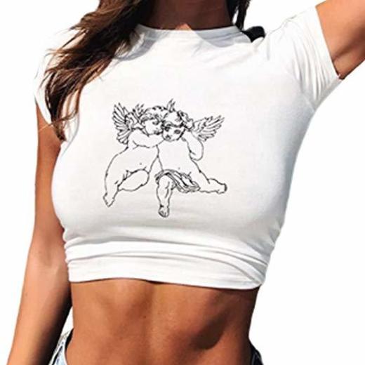 Camisetas Tirantes para Mujer Verano Cortos Tumblr Sexy Casual 2019 PAOLIAN Top Tallas