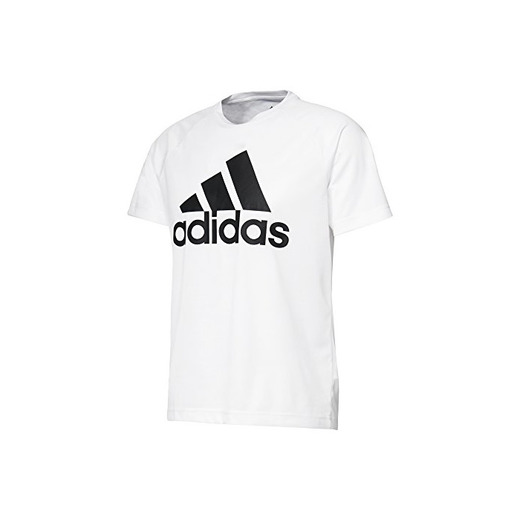 adidas D2M Logo Camiseta, Hombre, Blanco