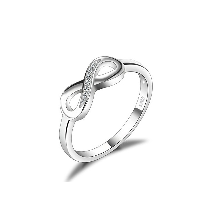 JewelryPalace Anillo infinito Amor Eterno de Circonita Cúbica Aniversario Promesa de Plata