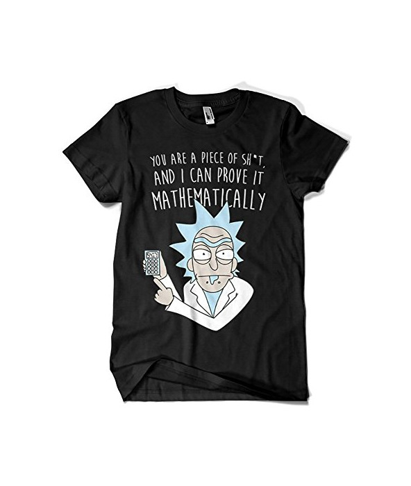 Moda Camisetas La Colmena 1164-Camiseta Premium, Rick and Morty Mathematically