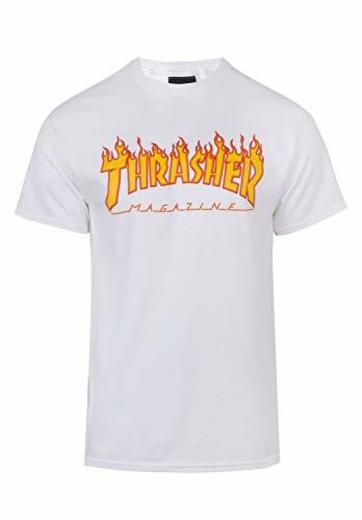 CAMISA THRASHER MAGAZINE FLAME BLANCO - L