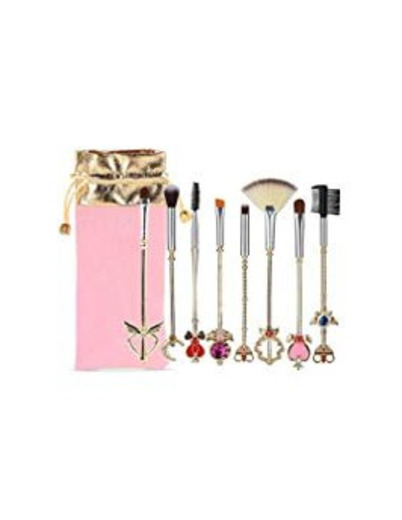 Coshine 8pcs Sailor Moon Gold Pincel de maquillaje con bolsa