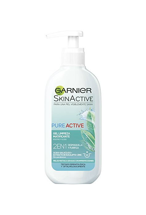 Belleza Garnier Skin Naturals Pure Active Jabón Líquido Matificante 2 en 1 para