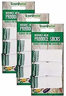 Home Reusable Mesh Produce Sacks by EarthWise Pack x 9 uds