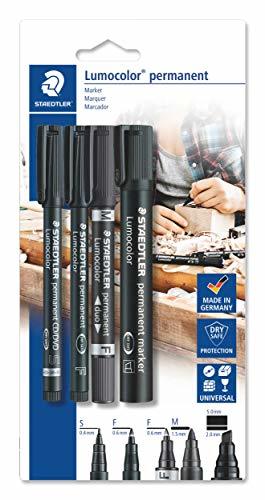 Productos Staedtler Lumocolor permanent 60 BK Juego de rotuladores permanentes con diferentes puntas