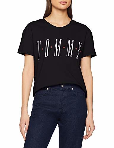 Moda Tommy Jeans Mujer Layer Graphic  Camiseta Manga Corta  Negro