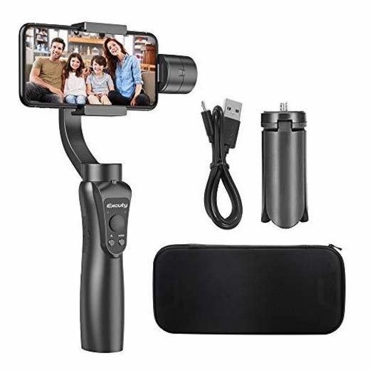 EXCUTY 3 Axis Handheld Gimbal para iPhone y Android Smart iPhone Samsung
