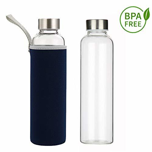 Products Slosh Botella Agua Vidrio Cristal Taza Viaje Deportiva Deporte Sin Bpa Gimnasio