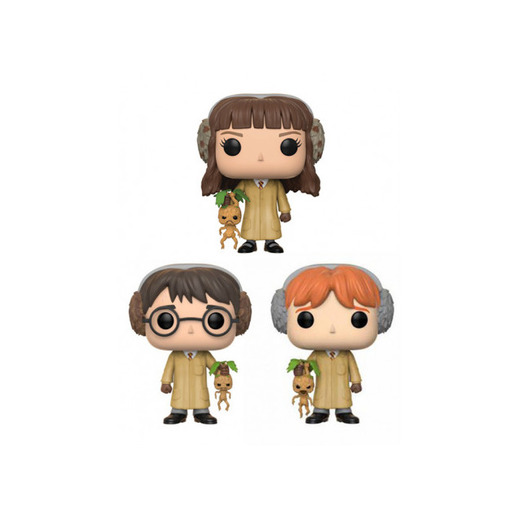 Pack 3 Funko Pop! Harry Potter Hermione y Ron con Mandrágoras
