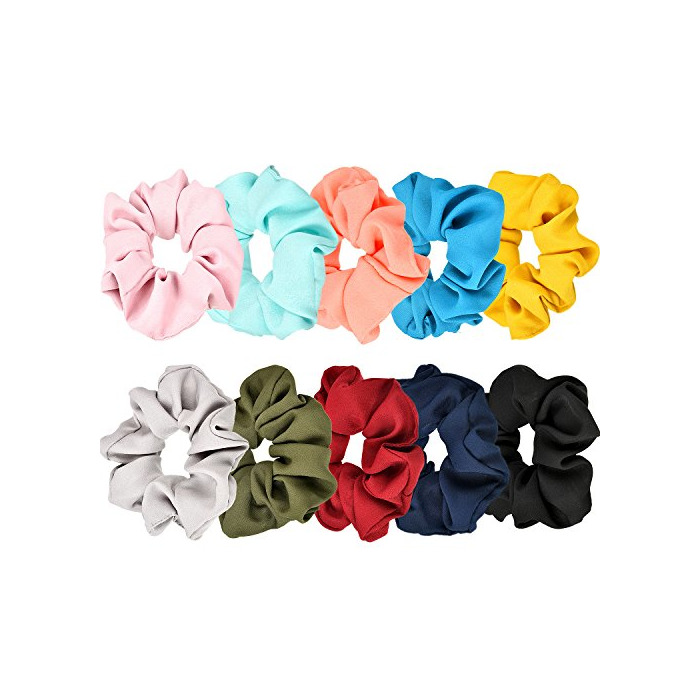 10 Piezas de Scrunchies de Pelo Banda de Pelo de Flor de