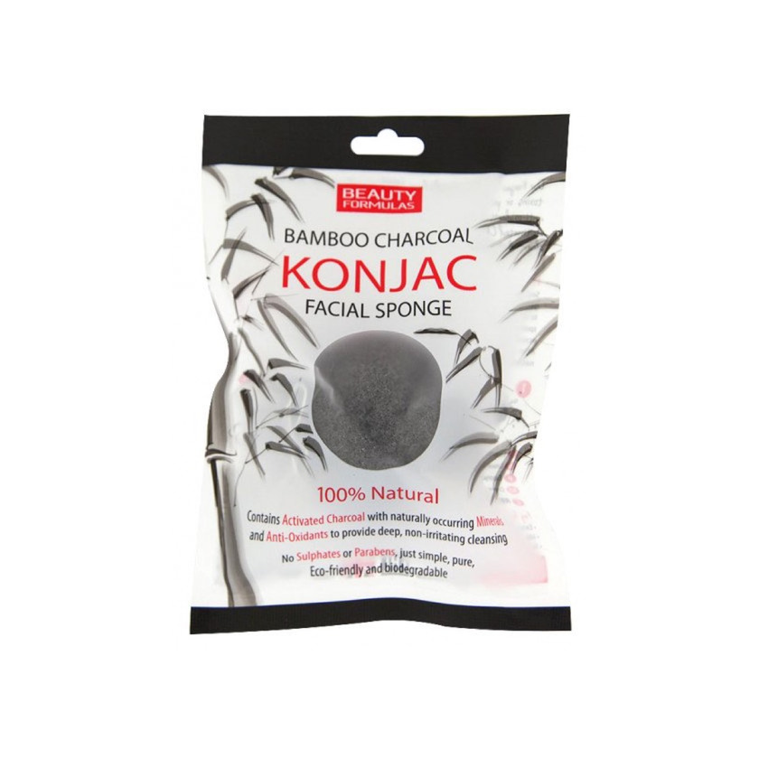 Beauty Esponja facial Konjac Carbón de Bambú