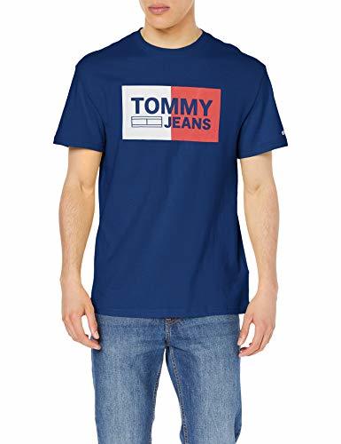 Moda Tommy Jeans TJM Essential Split Box tee Camiseta, Azul