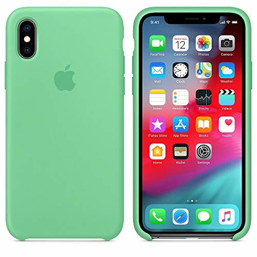 Electronics Funda Silicona para iPhone XR Silicone Case, Logo Manzana, Textura Suave, Forro