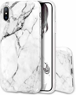 QULT Carcasa para Móvil Compatible con iPhone XS iPhone X Funda marmol
