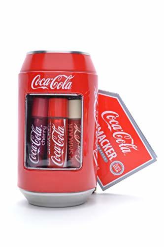 Lip Smacker Caja de metal de Coca Cola con 6 bálsamos labiales