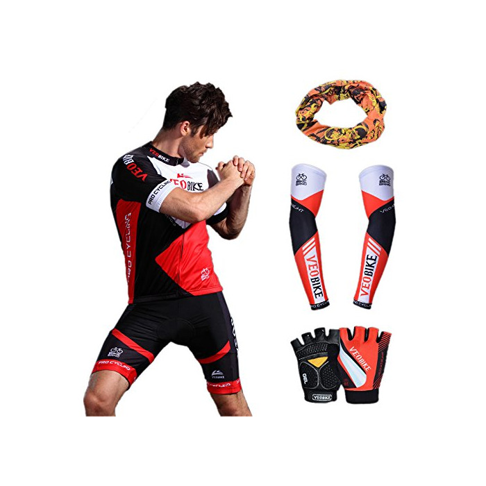 Producto Asvert Malliot de Ciclismo Hombre 3D Cojín Manga Corta Jersey