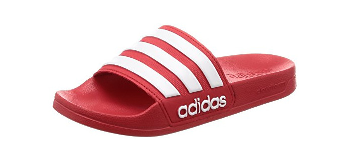 Fashion Adidas Adilette Cloudfoam Slides Chanclas Unisex, Rojo