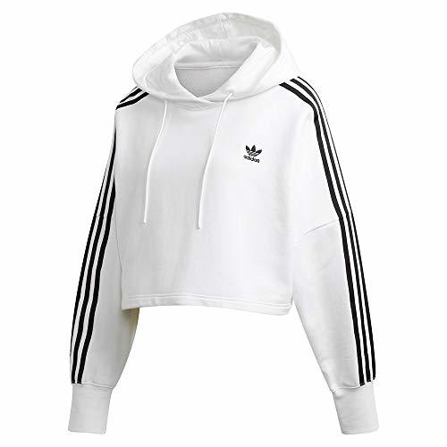 adidas Cropped W Sudadera con Capucha White